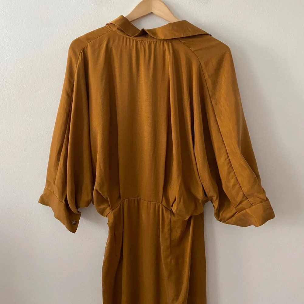 Zara Pleated Maxi Shirt Dress - Picture 8 of 12